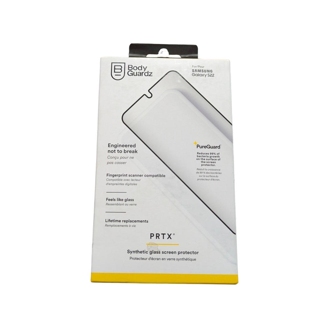 Z5N BodyGuardz PRTX CLR Synthetic‎ Glass Screen Protector for Samsung Galaxy S22
